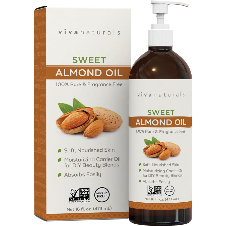 Viva Naturals Sweet Almond Oil, 16 fl oz