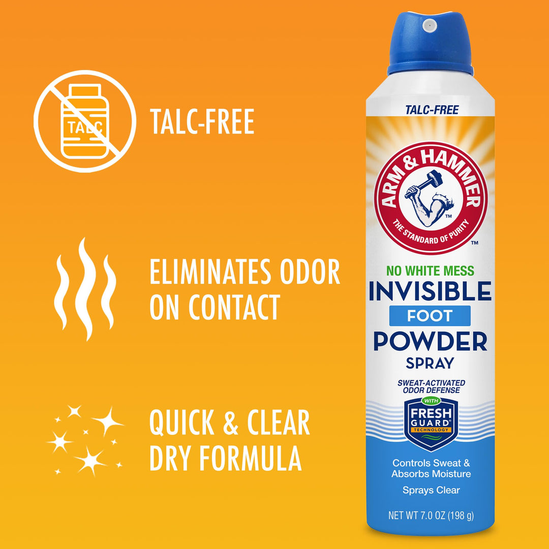 ARM & HAMMER Invisible Foot Powder Spray, 7 oz
