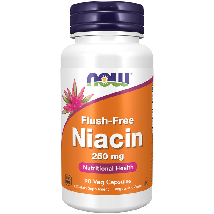 NOW Niacin Vitamin B-3 Flush-Free, 250 mg, 90 Count