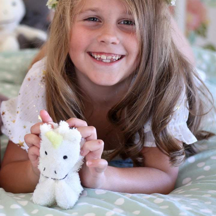 Thermal-Aid Zoo Juno The Unicorn Mini Microwavable Stuffed Animal Plush Toy And Hot Cold Pack, 3.15 x 2.6 x 9.3 in