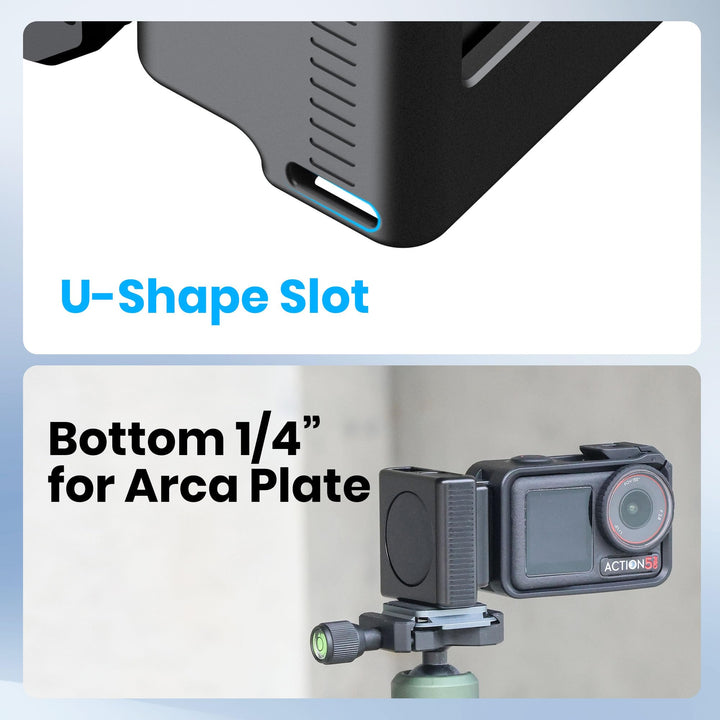 ROZOER Magnetic Handle for DJI Osmo Action, Aluminum Alloy