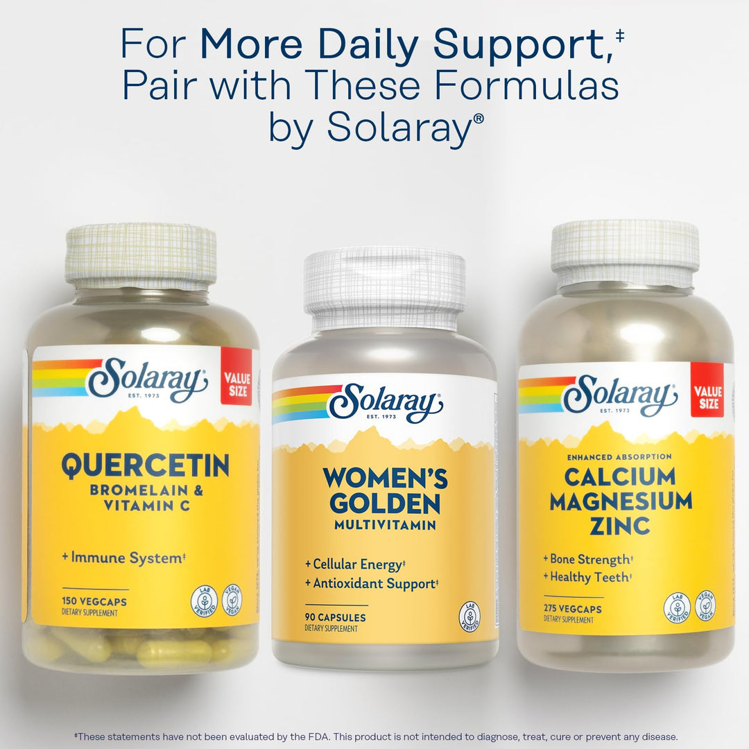 SOLARAY Women's Golden Multivitamin Capsules, 90 Count