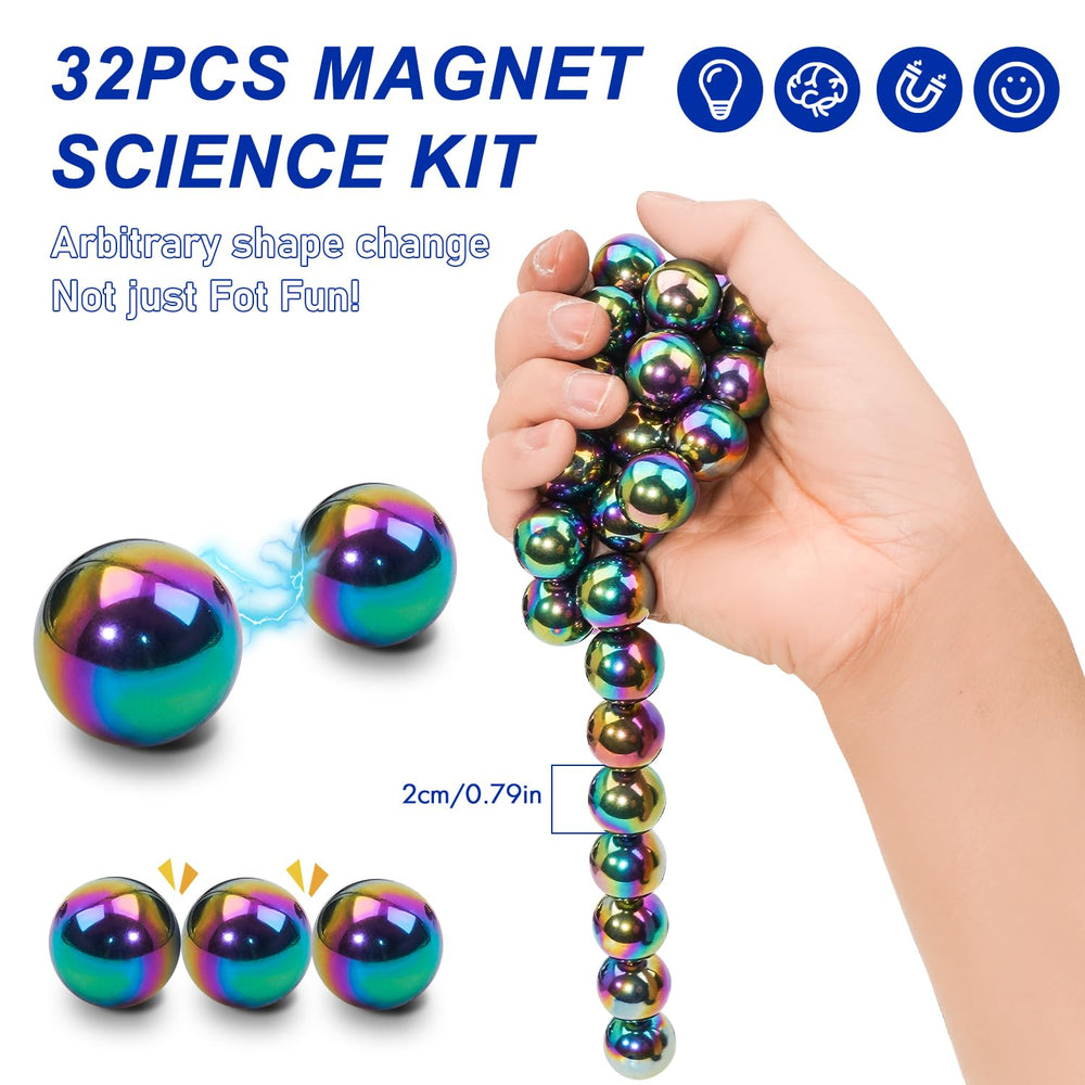AYXXZJD Magnetic Balls Fidget Toy, Colorful, 32 Count
