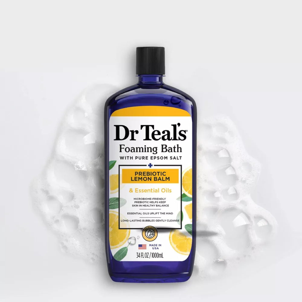 Dr Teal's Foaming Bath, Prebiotic Lemon Balm, 1000 ml