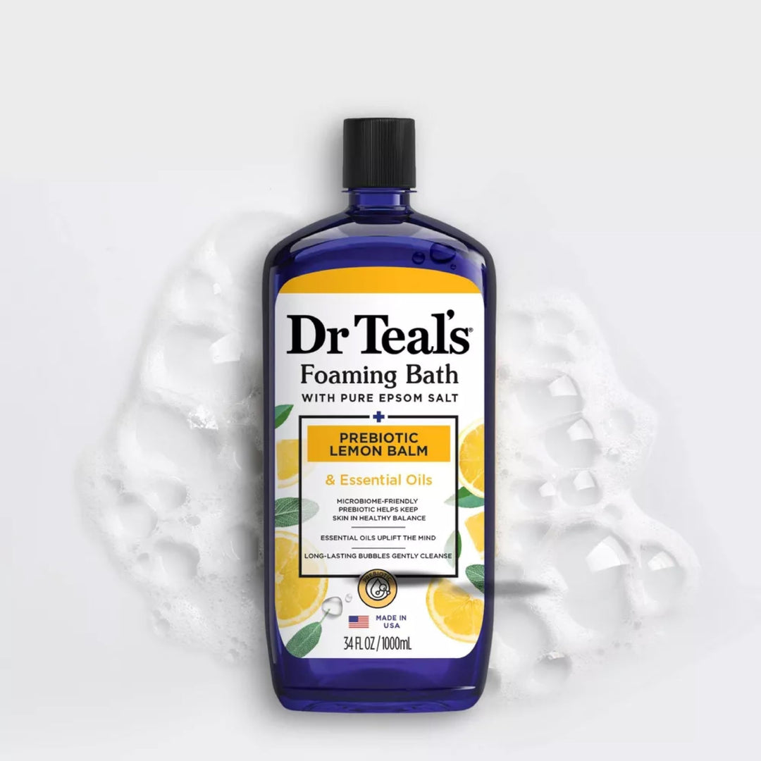 Dr Teal's Foaming Bath, Prebiotic Lemon Balm, 1000 ml