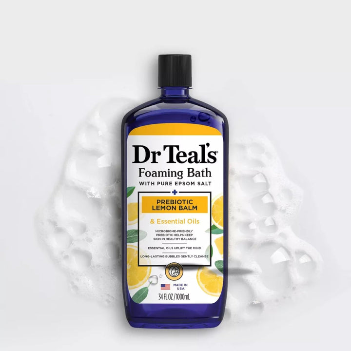 Dr Teal's Foaming Bath, Prebiotic Lemon Balm, 1000 ml