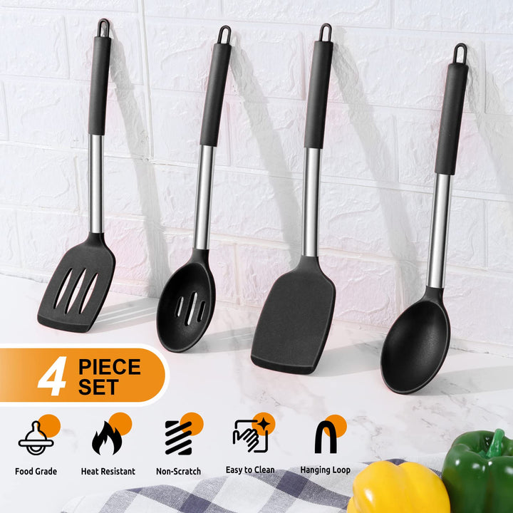 E-far Silicone Cooking Utensils Set, 4 Count