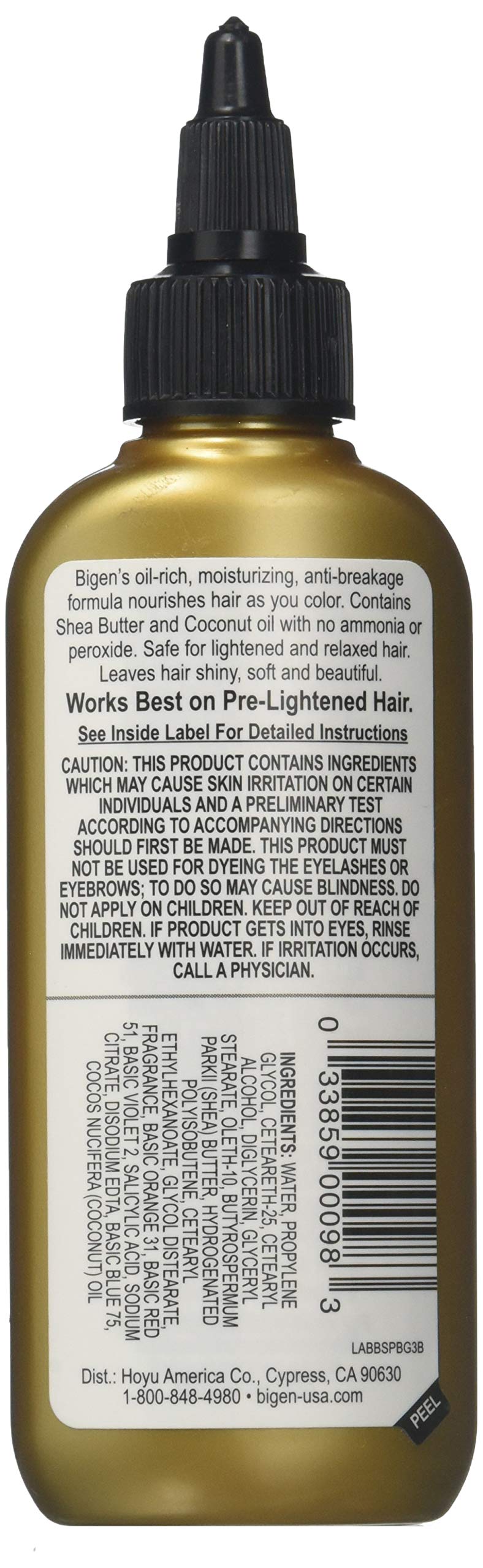Bigen Semi-Permanent Haircolor, Bg3 Burgundy, 3 oz