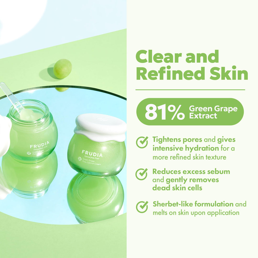 FRUDIA Green Grape Pore Control Cream, 0.33 fl oz