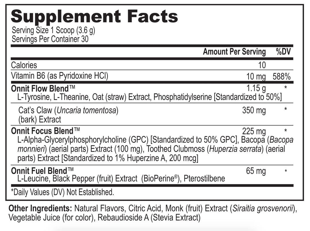 ONNIT Alpha Brain Instant, Natural Peach