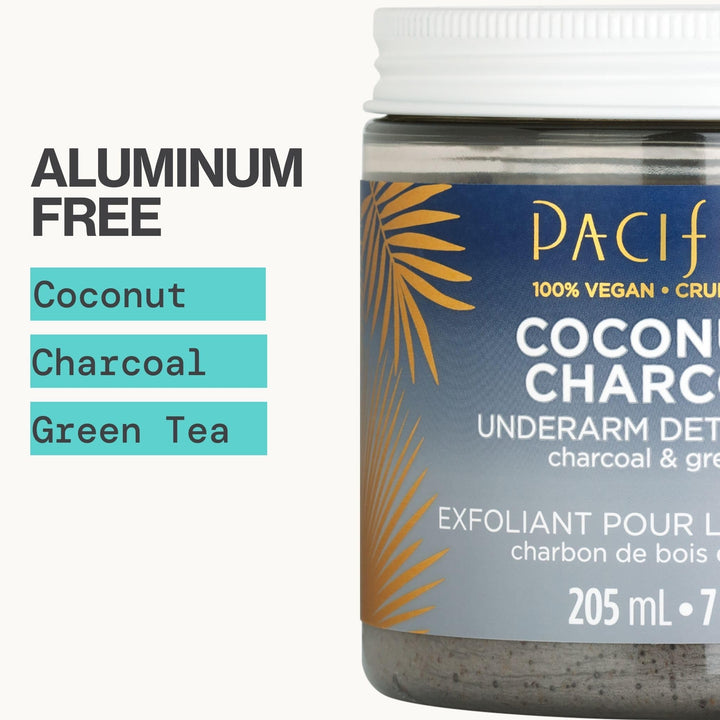 Pacifica Underarm Body Scrub, Coconut & Charcoal, 7 fl oz