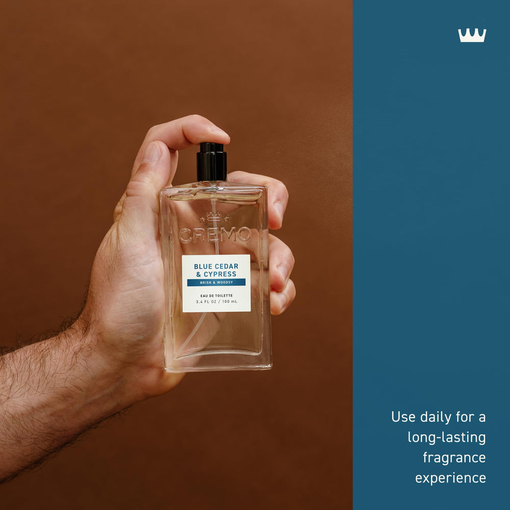 Cremo Blue Cedar And Cypress Cologne Spray, 3.4 oz
