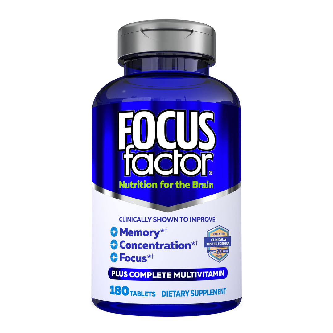 Focus Factor Original Brain Supplement Multivitamin, 180 Count