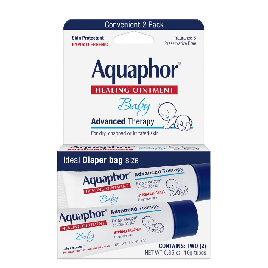Aquaphor Baby Healing Ointment Skin Protectant, 2 x 0.35 oz