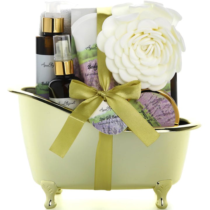 Aqua Elegante Spa Gift Basket, Lavender & Tea Tree