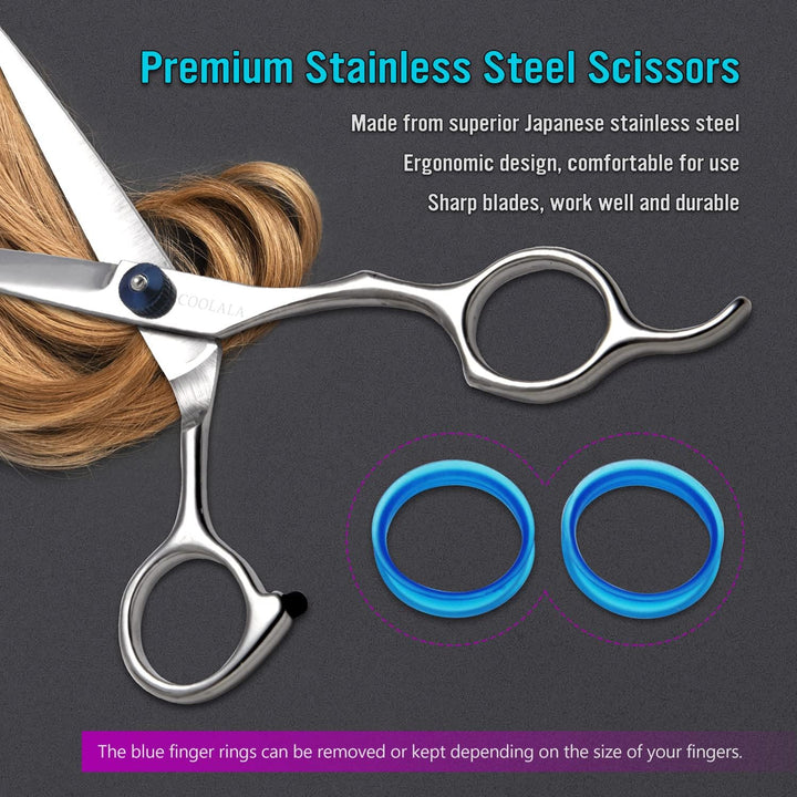 COOLALA Hair Cutting Scissors, 6.5 Inch