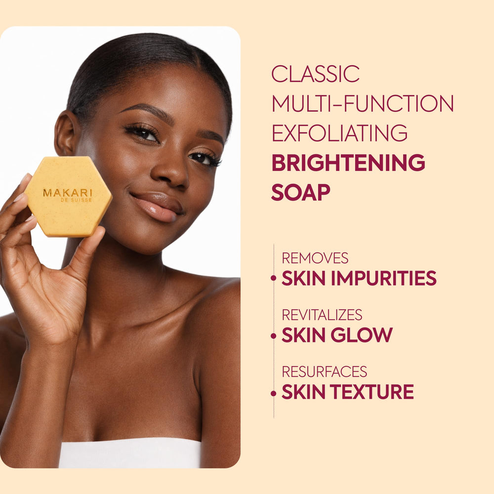 MAKARI Classic Whitening Exfoliating Antiseptic Soap, 7 oz