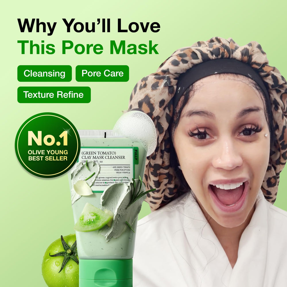 FULLY Green Tomato Clay Mask Cleanser, 4.05 fl oz