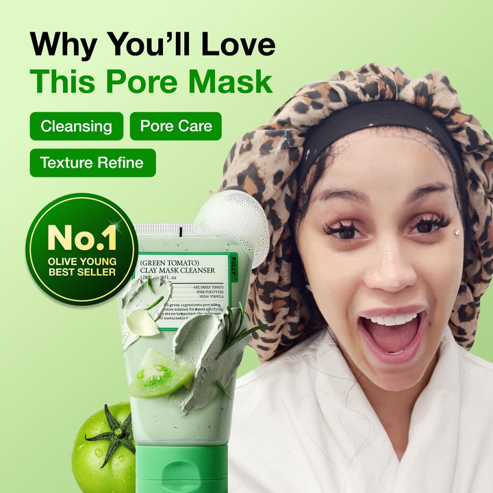 FULLY Green Tomato Clay Mask Cleanser, 4.05 fl oz