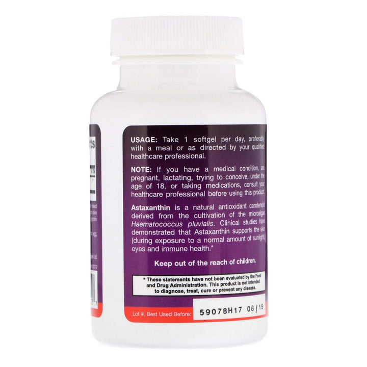 Jarrow Formulas Astaxanthin, 12 mg, 60 Count
