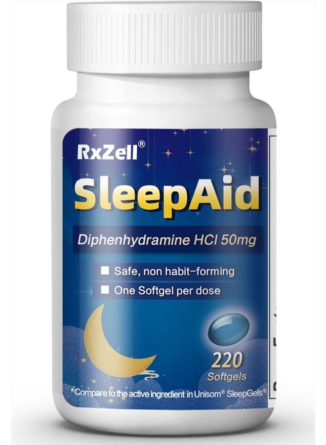 Sleep Aid, Diphenhydramine HCl 50 mg, 220 Count