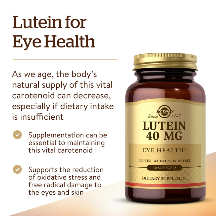 Solgar Lutein 40 mg, 30 Count
