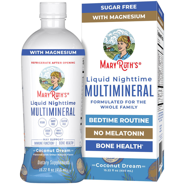 MaryRuth's Liquid Nighttime Multimineral, No Melatonin, 15.22 oz