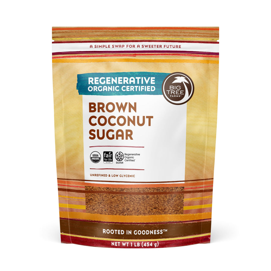 Big Tree Farms Organic Brown Coconut Sugar, Fine Crystals, 1 lb
