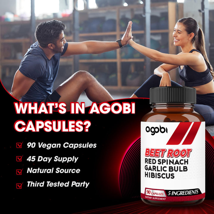 agobi Beet Root Capsules, 12100 mg, 90 Count