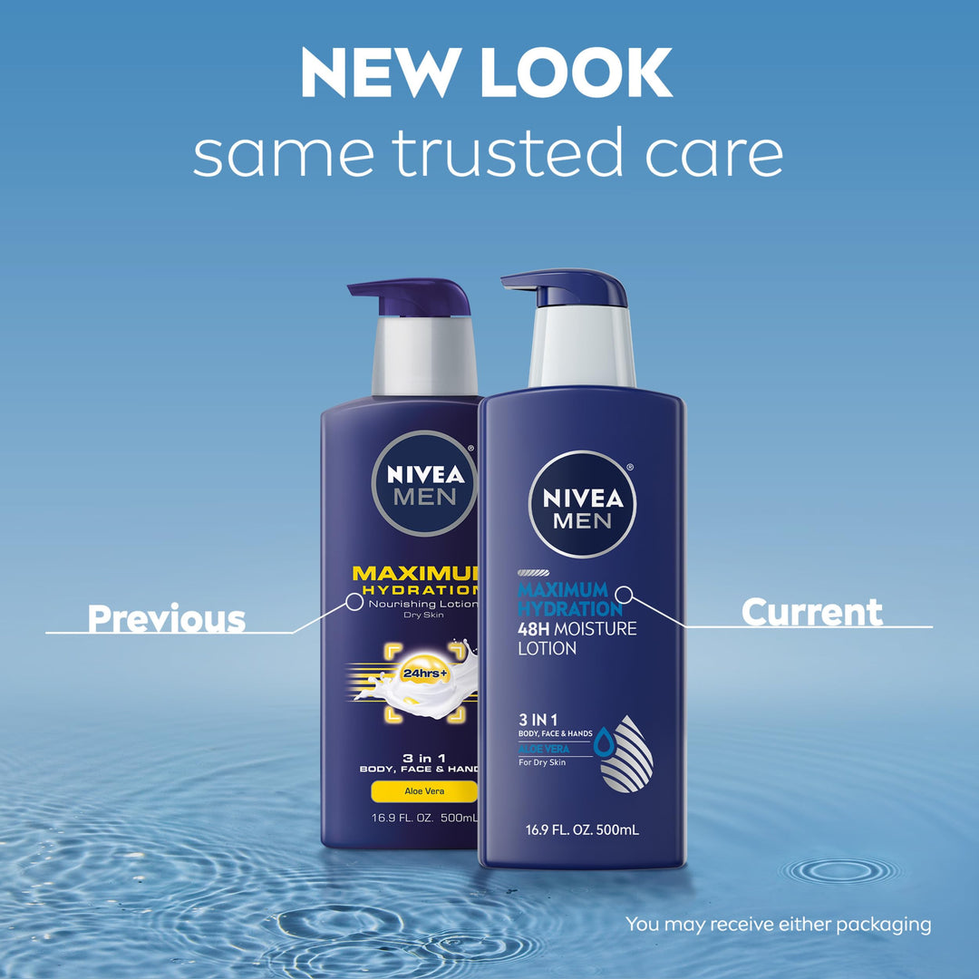 NIVEA MEN Maximum Hydration Body Lotion, 16.9 fl oz
