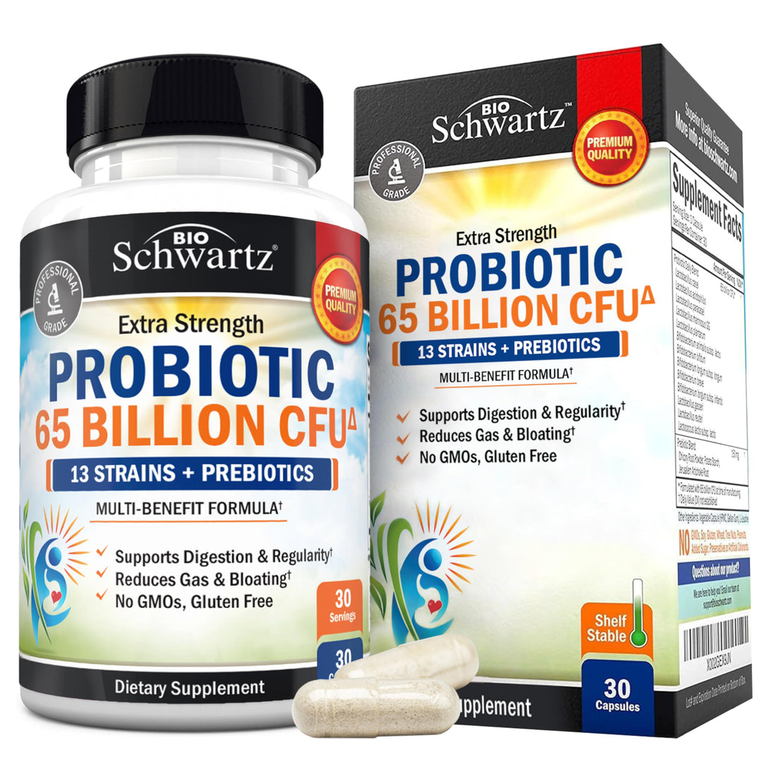 BioSchwartz Probiotic 65 Billion CFU, 30 Count