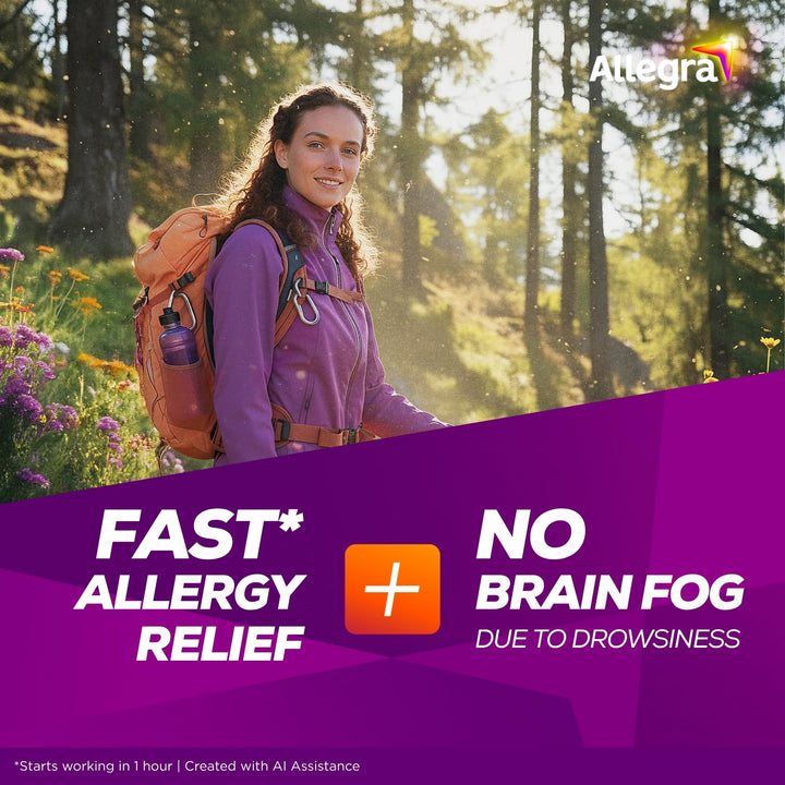Allegra Adult 24HR Non-Drowsy Antihistamine, 180 mg, 70 Count