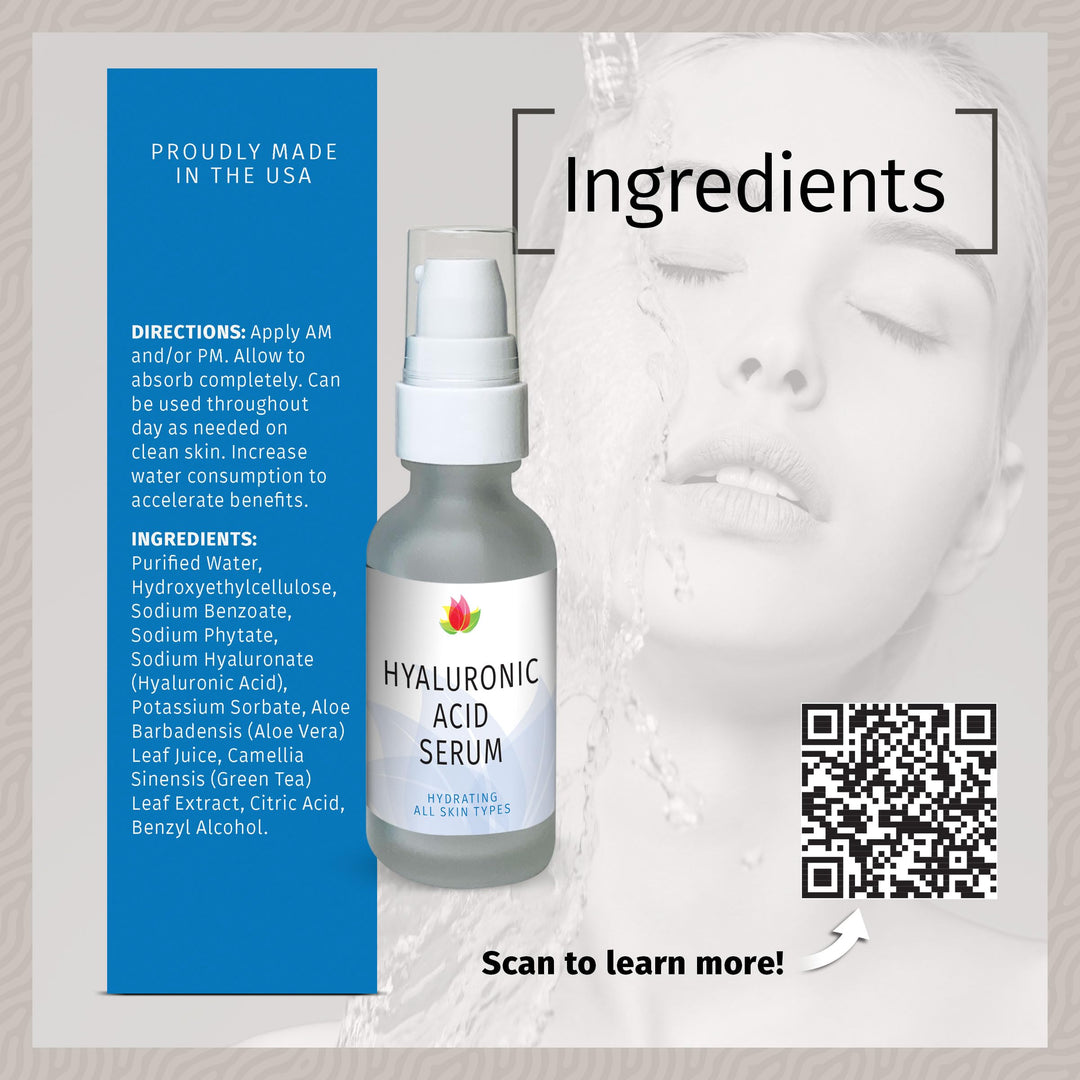 Reviva Labs Hyaluronic Acid Serum, 1 oz