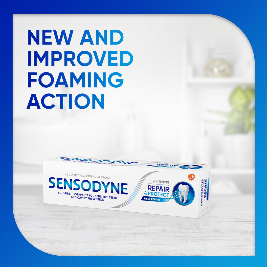 Sensodyne Repair And Protect Whitening Toothpaste, 3.4 oz, Pack of 2