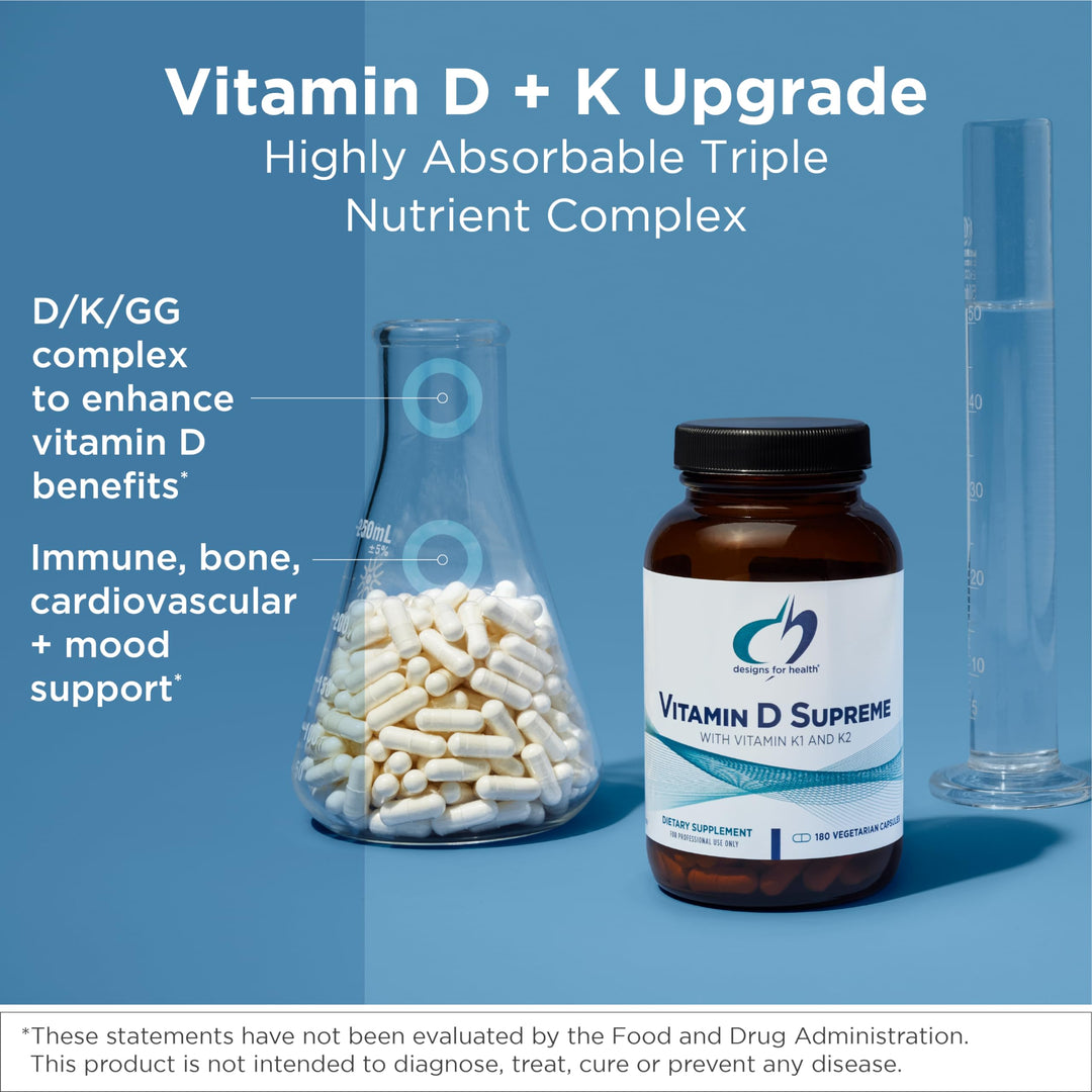 Vitamin D Supreme Vitamin D3 K2 Supplement, 5000 IU, 180 Count