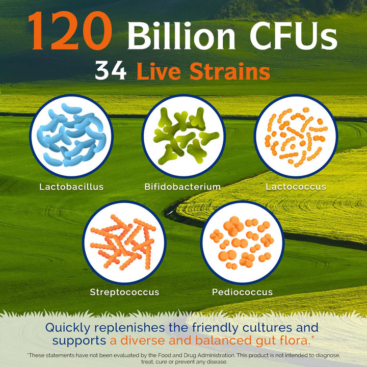 Innate Vitality 3-in-1 Probiotics, 120 Billion CFUs, 30 Count
