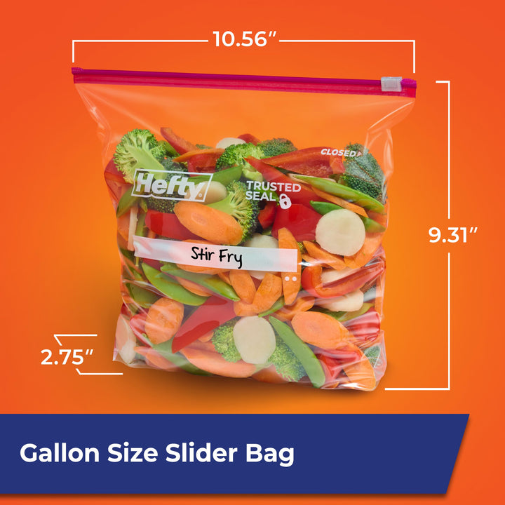 Hefty Slider Storage Bags, Gallon, 66 Count