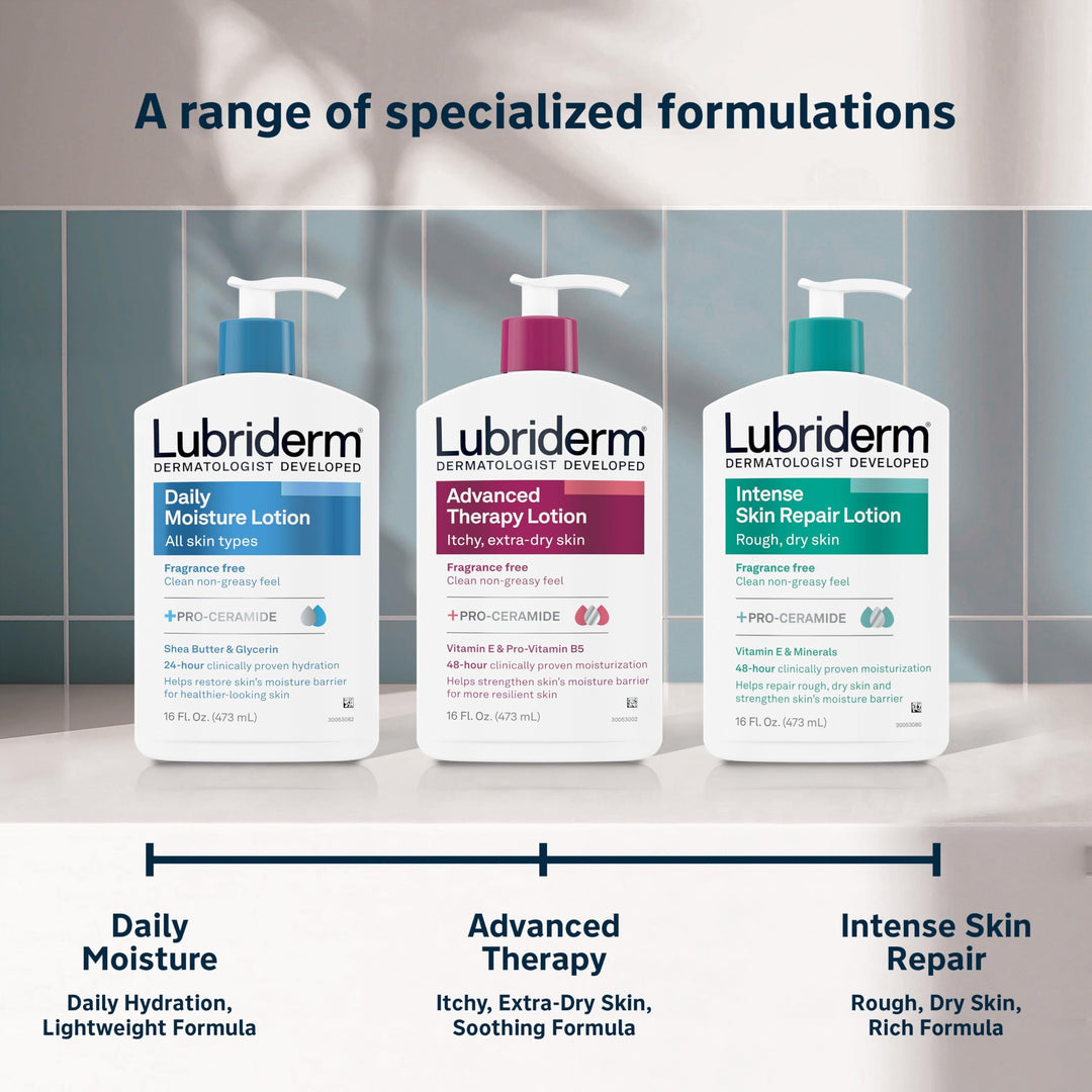 Lubriderm Advanced Therapy Moisturizing Lotion, Fragrance-Free, 6 fl oz