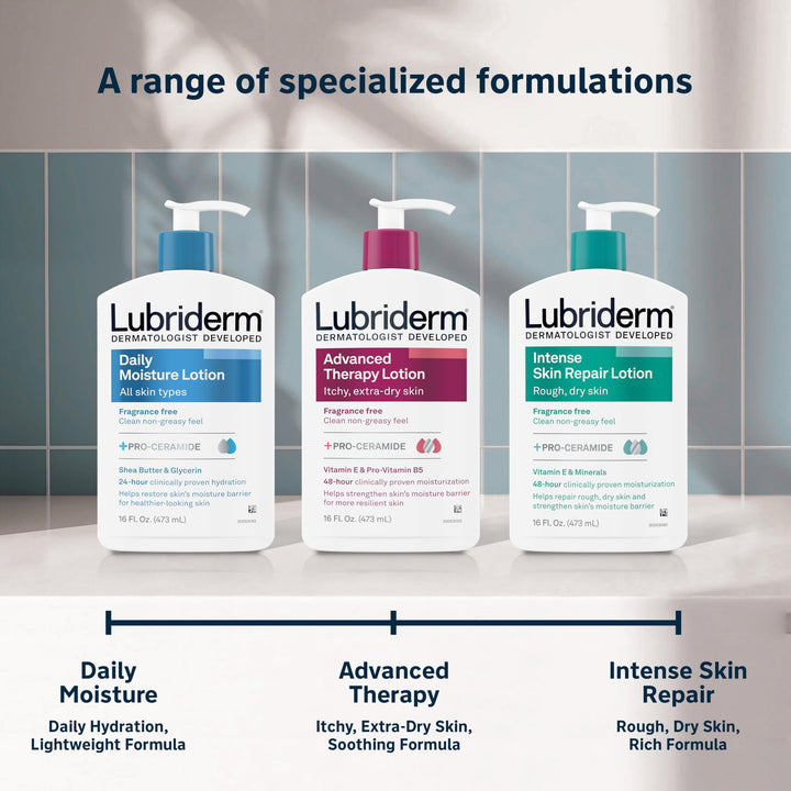 Lubriderm Advanced Therapy Moisturizing Lotion, Fragrance-Free, 6 fl oz
