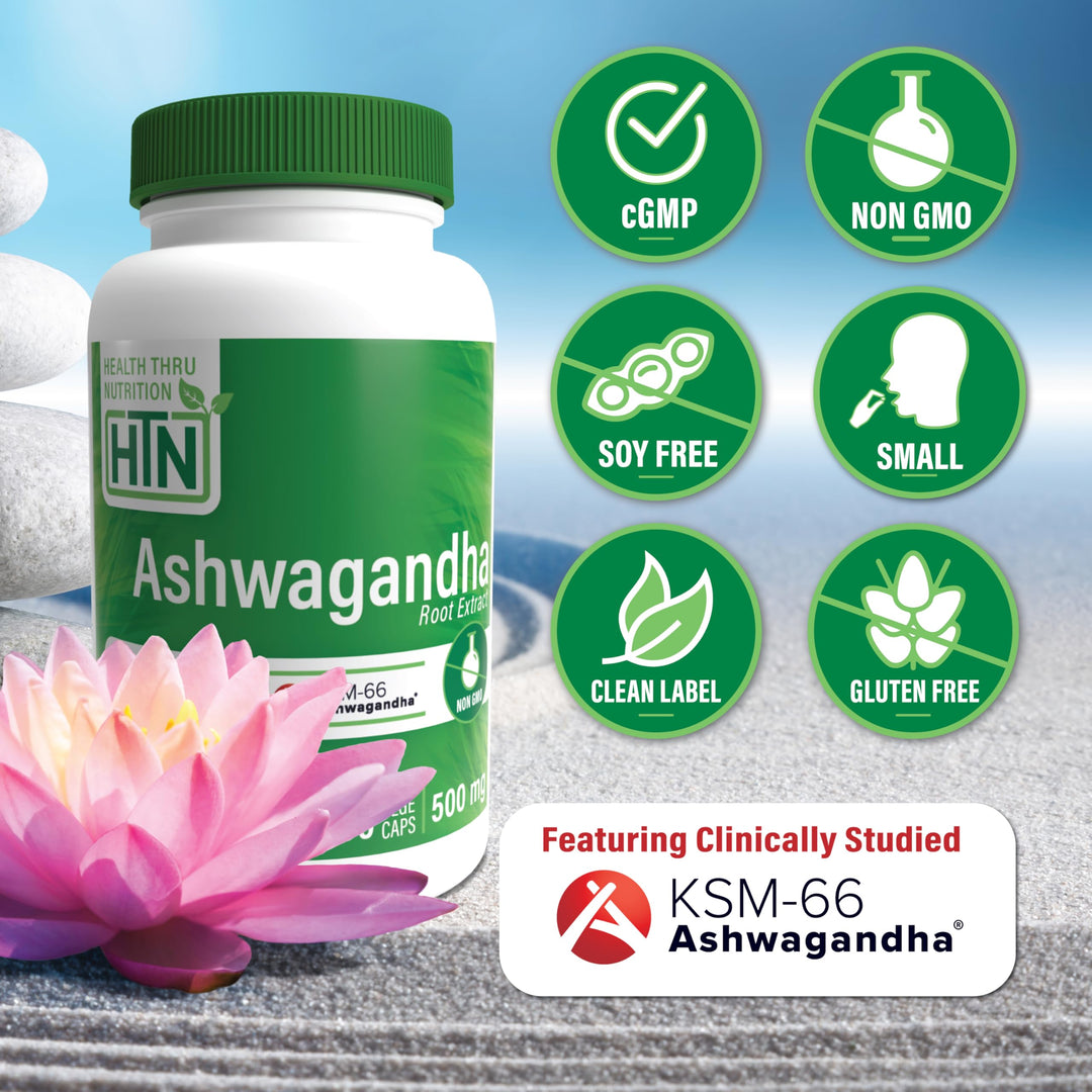 Health Thru Nutrition Ashwagandha KSM-66, 500 mg, 90 Count