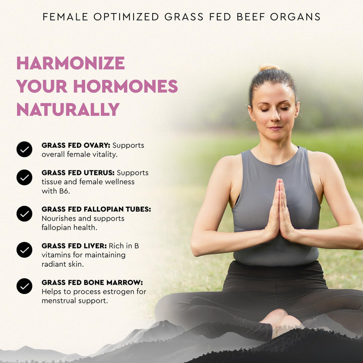 Ancestral Supplements Grass Fed Female Liver, 500 mg, 180 Count