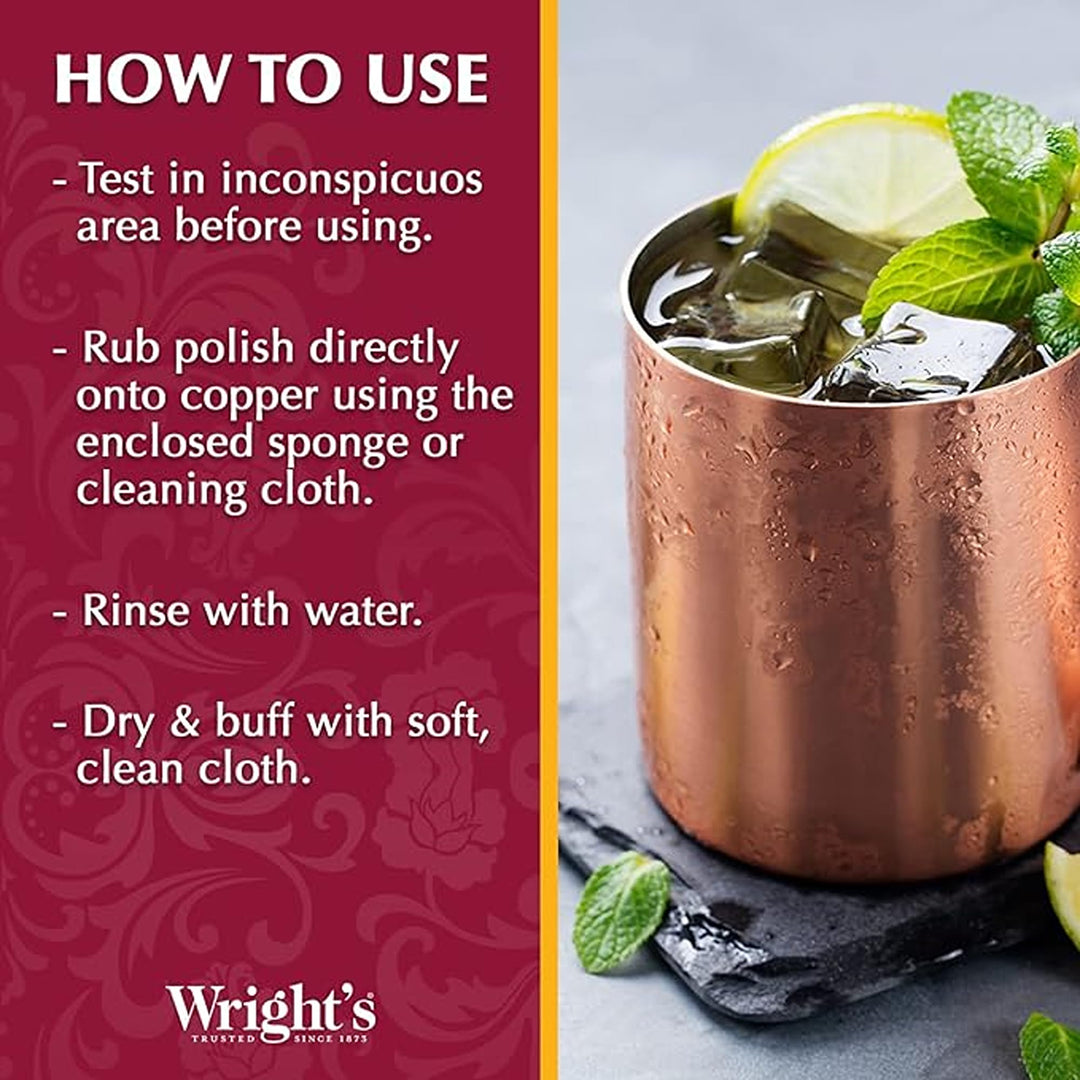 Wrights Baking Copper Brass Cream Cleaner, 8 oz