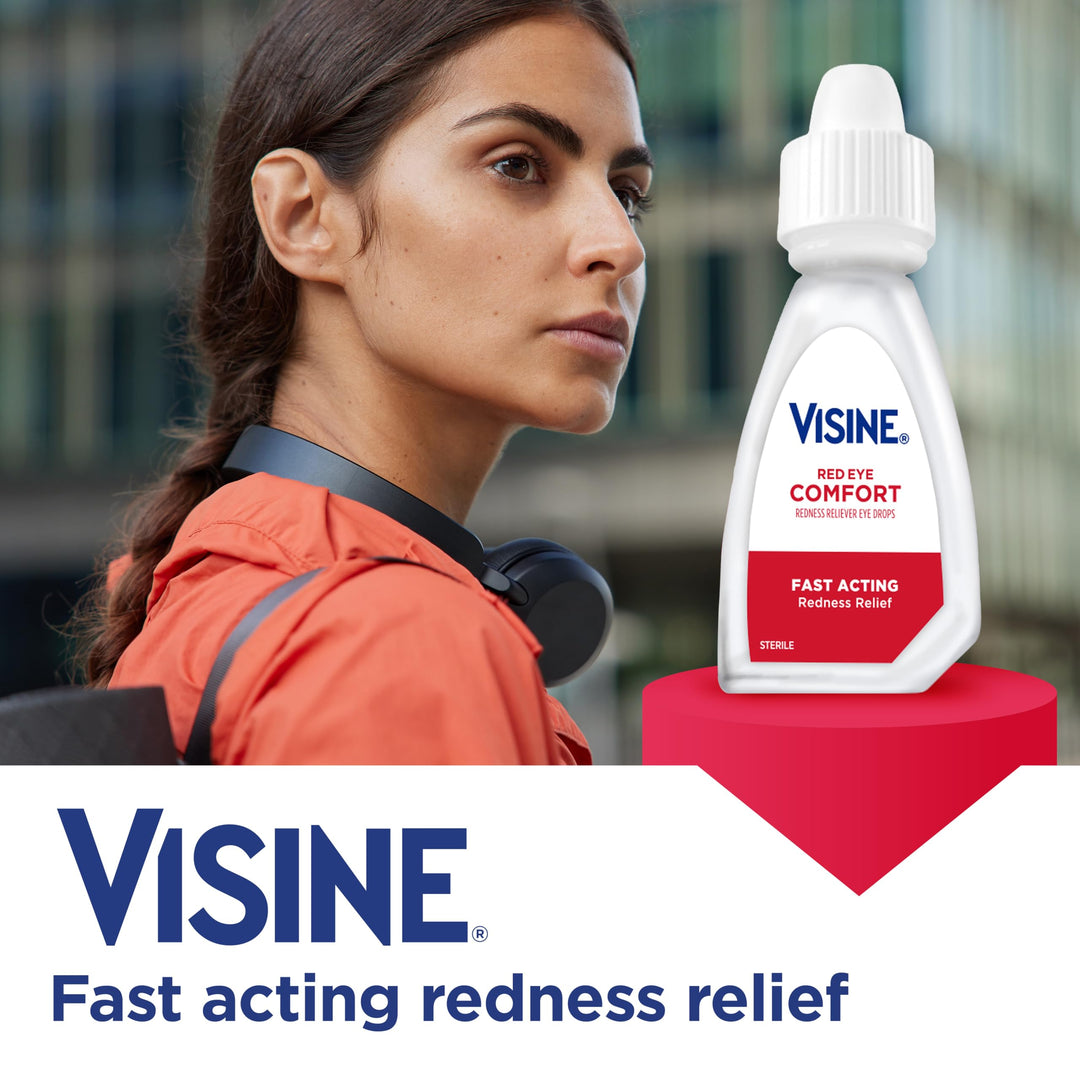 Visine Red Eye Comfort Redness Relief Eye Drops, 0.5 fl oz