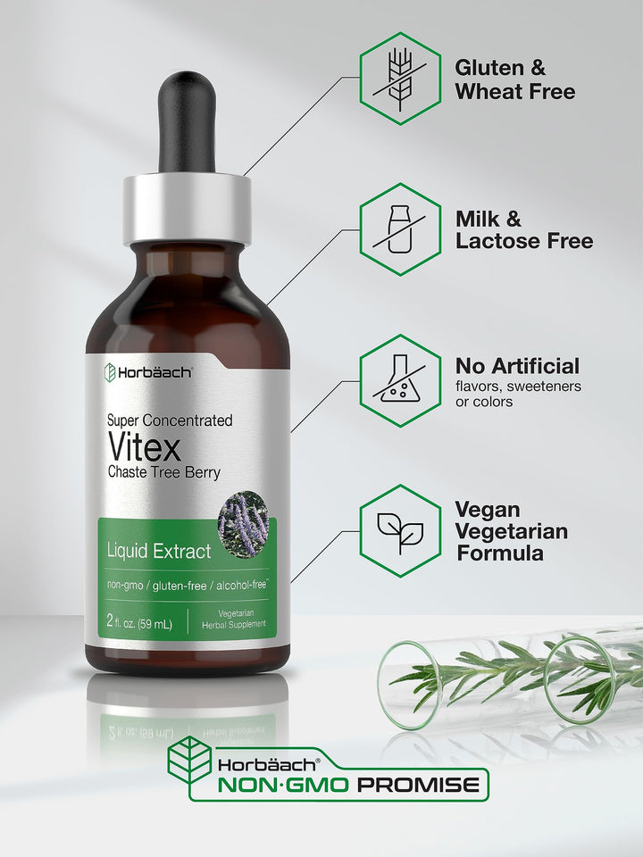 Horbäach Vitex Berry Chasteberry Extract, Alcohol Free, 2 fl oz