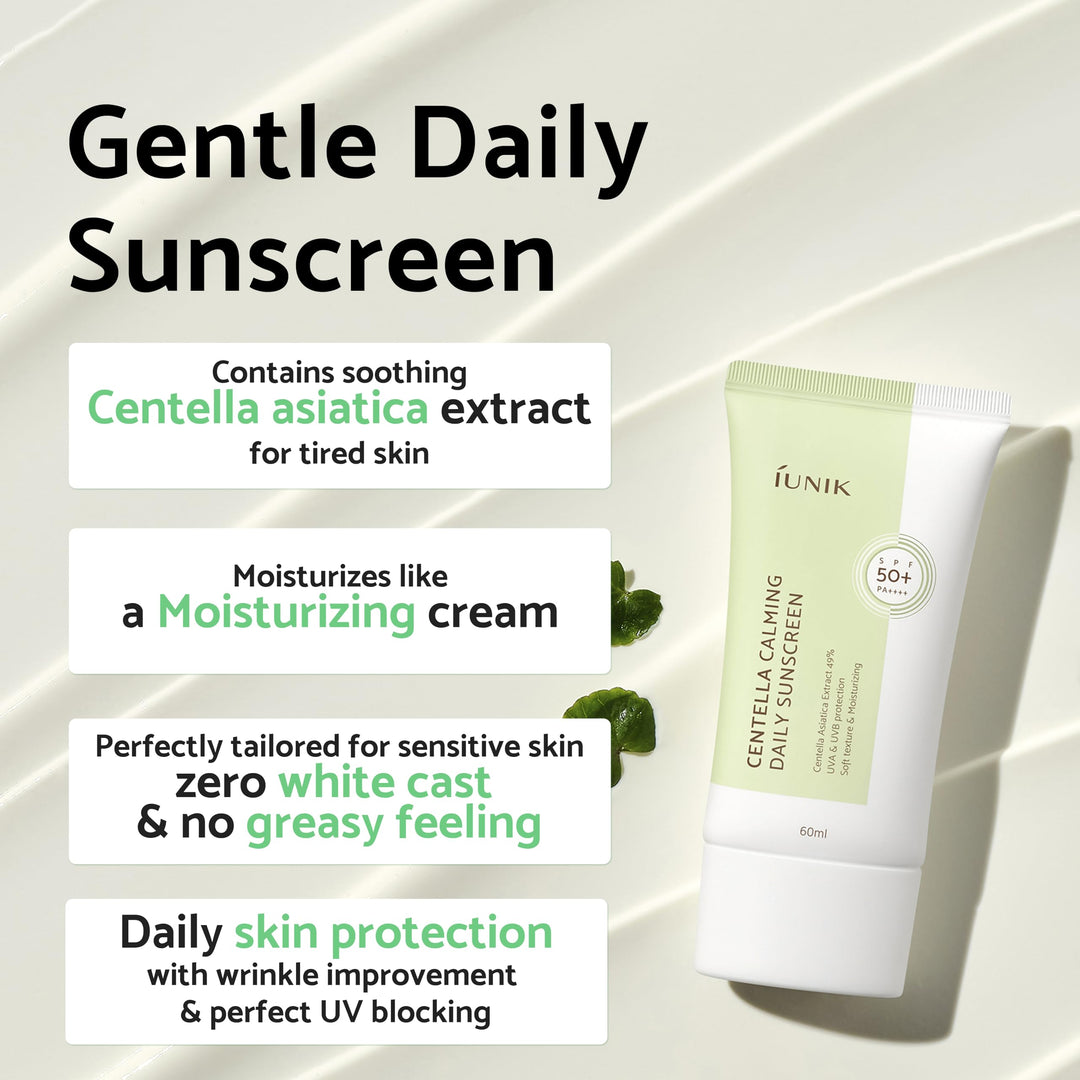 IUNIK Centella Calming Moisture Daily Sunscreen, SPF 50+ PA++++