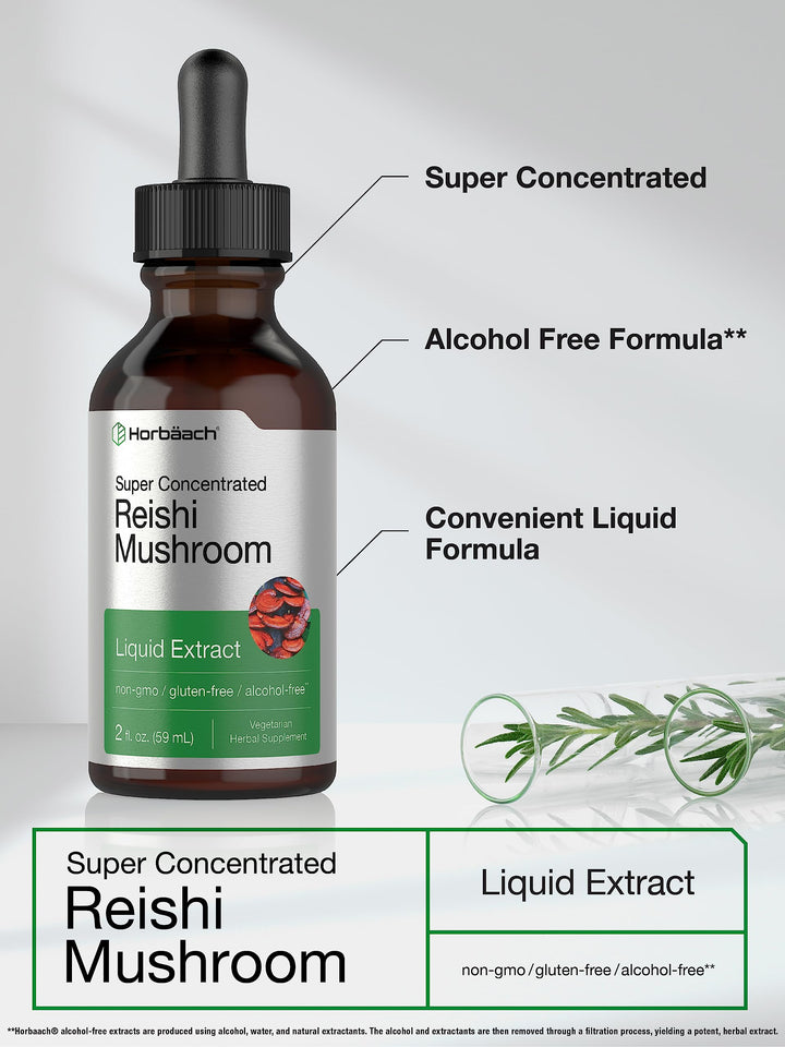 Horbäach Reishi Mushroom Extract Tincture, 2 fl oz