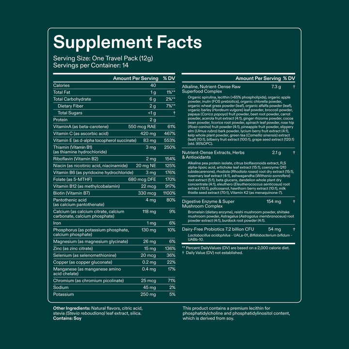 AG1 Greens Powder, Multivitamin and Probiotic Blend