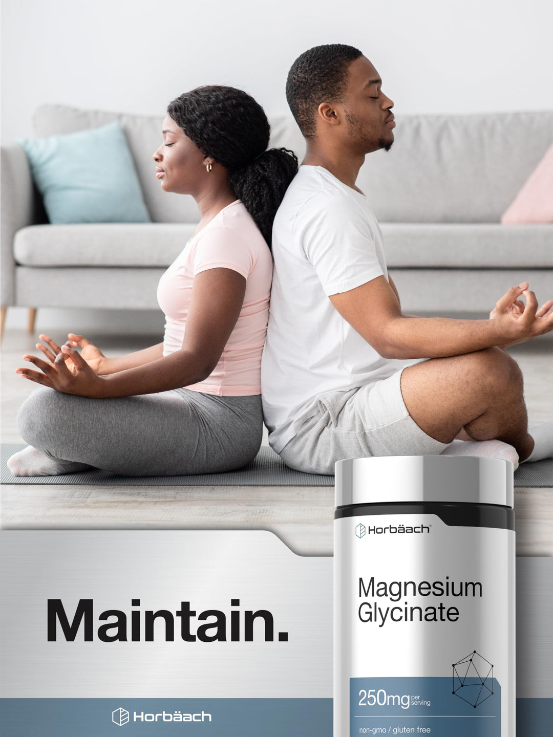 Horbäach Magnesium Ycinate 250 mg, 120 Count