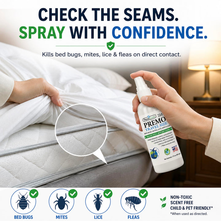 Travel Bed Bug & Mite Killer Spray, 3 oz