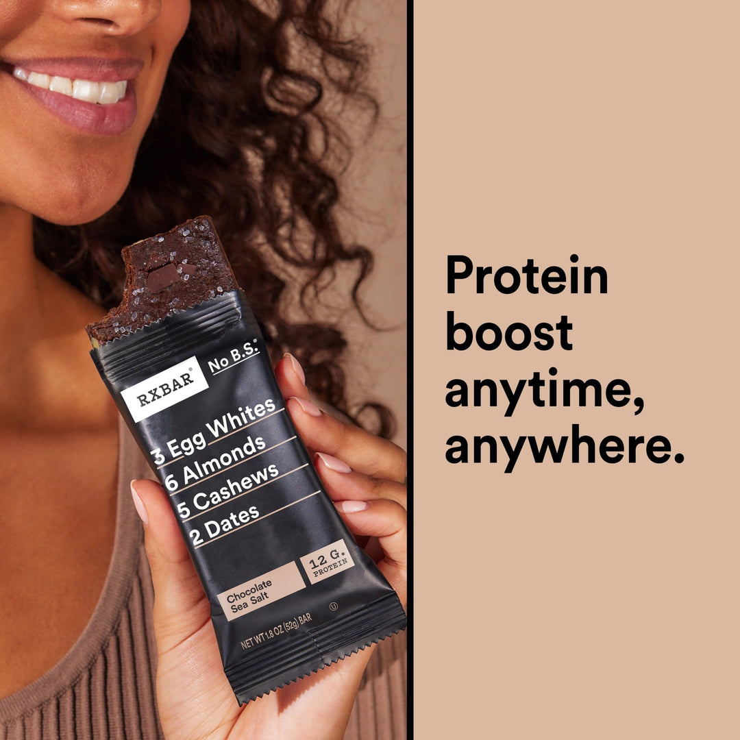 RXBAR Protein Bar, Chocolate Sea Salt, 12 Count